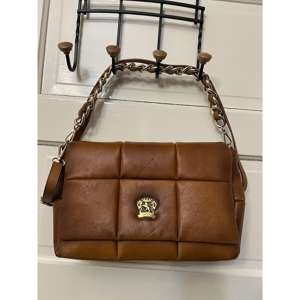 Pratesi Bruce Compiobbi  Conac Quilted Shoulder Purse Italy Chain 1948 B374
